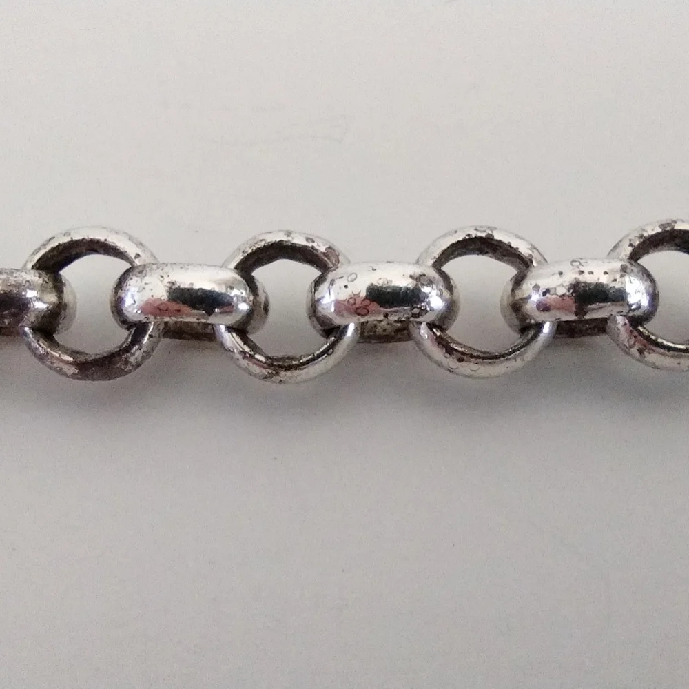 Crystal Silver-Tone Flower Chain Belt XL